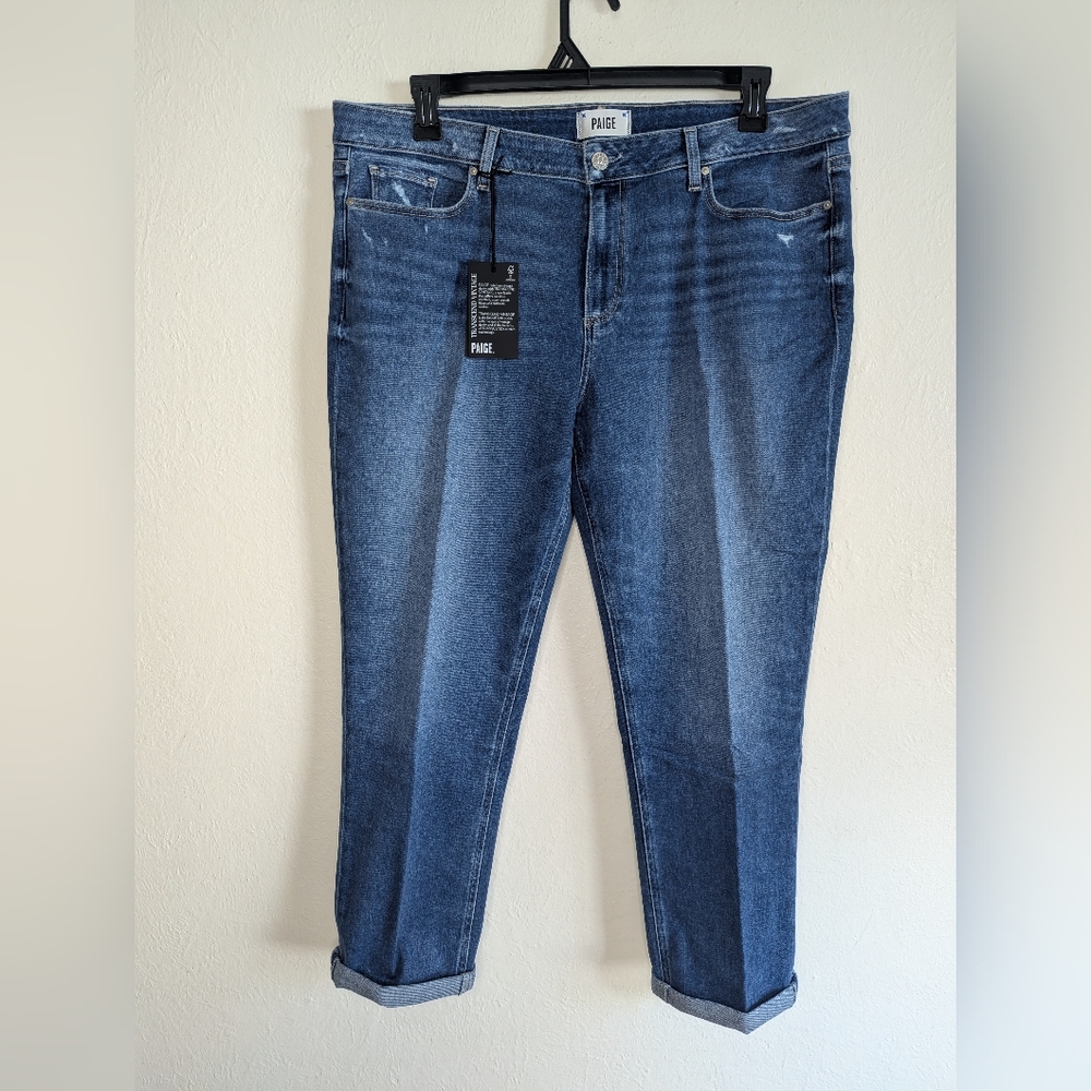 NWT Paige Brigitte Boyfriend Skinny Jeans Women's Size 34